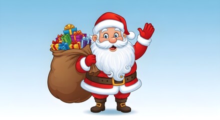 Obraz premium santa claus with christmas gifts