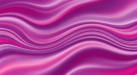 A dynamic abstract design showcases flowing, vibrant purple and pink hues in a smooth, wavy pattern.