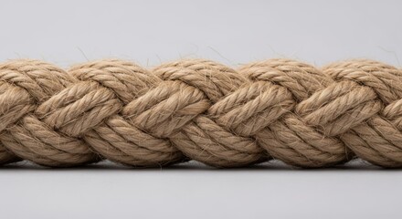 Close up of a braided rope, nautical and decorative use cases