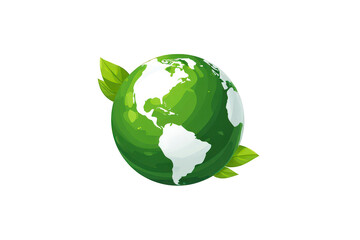 Green globe with leaves on it