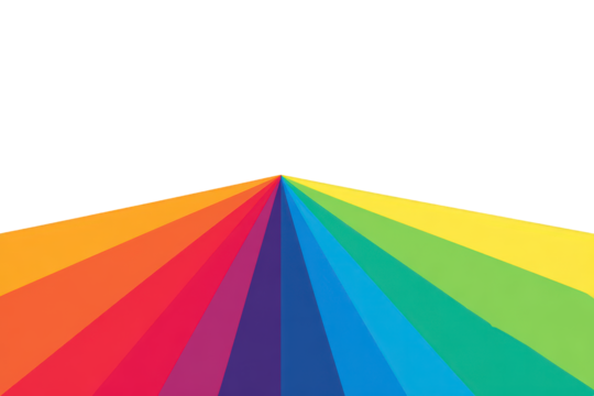 Rainbow is shown in a series of colors
