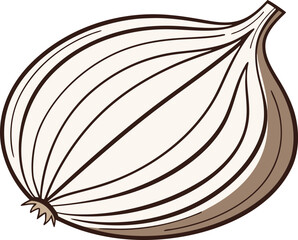 Single realistic onion vegetable illustration. Fresh onion bulb isolated artwork. Realistic onion healthy food design. Onion vegetable farm fresh illustration. Organic onion realistic bulb artwork