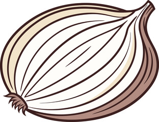 Single realistic onion vegetable illustration. Fresh onion bulb isolated artwork. Realistic onion healthy food design. Onion vegetable farm fresh illustration. Organic onion realistic bulb artwork