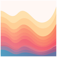 Abstract Wavy Colorful Background In Pastel Tones