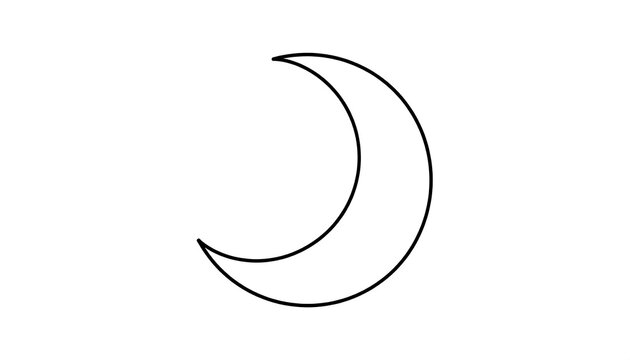 Simple crescent moon icon