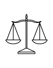 Simple outline of a balance scale