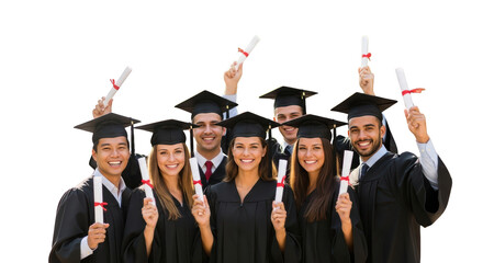 Happy Diverse Graduates Celebrating Success unique artwork design concept based on Happy Diverse Graduates