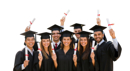 Happy Diverse Graduates Celebrating Success unique artwork design concept based on Happy Diverse Graduates