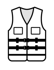 Simple white life vest