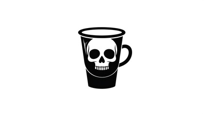 Skull in a coffee cup