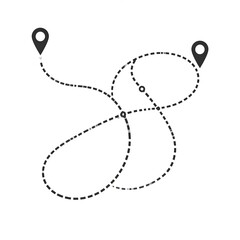 Winding route map