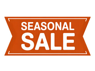 Seasonal Sale Banner on White Background