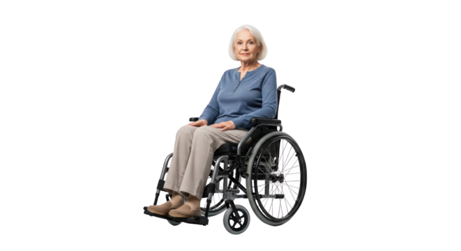 Senior Woman in Wheelchair Portrait creative composition concept influenced by Senior Woman in Wheelchair