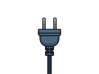 Gray Electrical Plug with Black Cord