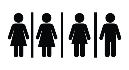 gender symbols depicted in simple black silhouette form