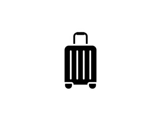 Simple luggage icon a flat vector illustration of a suitcase isolated on a white background