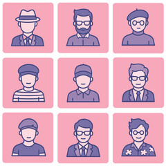 Fototapeta premium fashionable man icon illustration