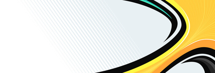 Dynamic Abstract Background with Yellow and Black Curved Stripes