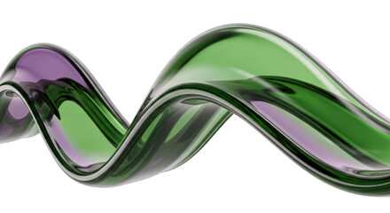 Abstract Glass Wave with Colors.