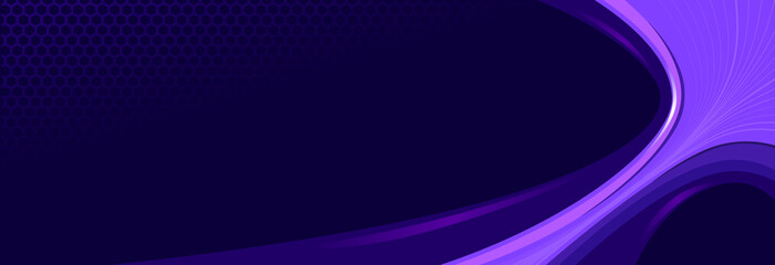 Stylish Speed-Inspired Dynamic Abstract Background with Purple Monochrome Curved Stripes