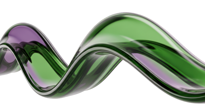 Abstract Glass Wave with Colors.