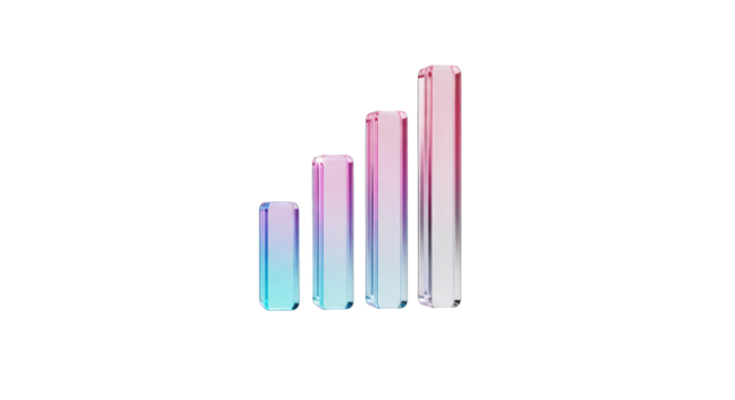 Gradient Glass Signal Strength Bars.