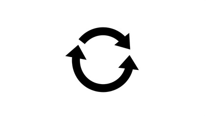 Circular arrows recycle process, white background (1)