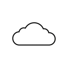 Fototapeta premium Cloud icon, digital storage, white background, web design