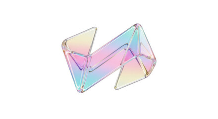 Abstract Iridescent Geometric Shape Design.