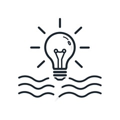 Idea, ocean waves, bright, innovation, website