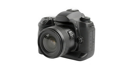 Naklejka premium Professional digital slr camera object isolated for photography enthusiasts capturing stunning images and creative visuals transparent background
