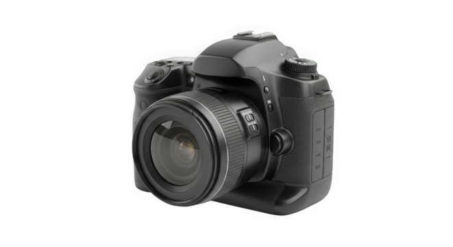 Professional digital slr camera object isolated for photography enthusiasts capturing stunning images and creative visuals transparent background
