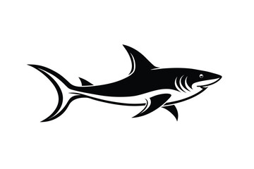 Fototapeta premium vector illustration of a shark animal fish design icon logo