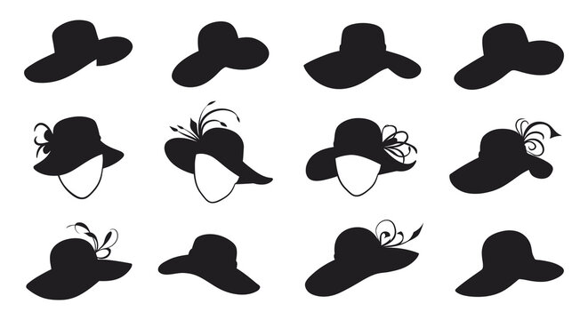 various hats styles displayed in grid formation