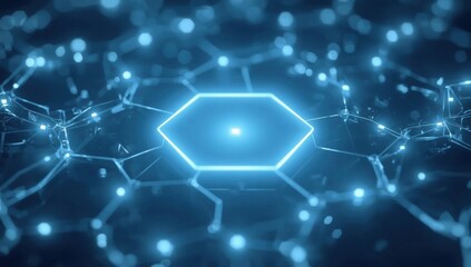 Obraz premium Futuristic glowing hexagonal background design 3