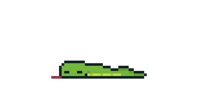 8-bit pixel art snake death looped animation 4k 30fps