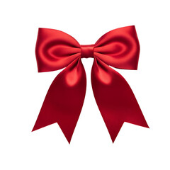 red bow isolated on white