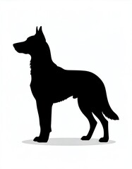 Dog silhouette profile