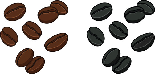Simple Coffee Bean Vector Design