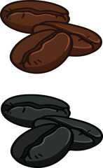 Simple Coffee Bean Vector Design
