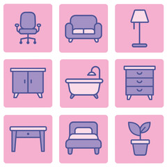 Furniture Icon Vector Illustration