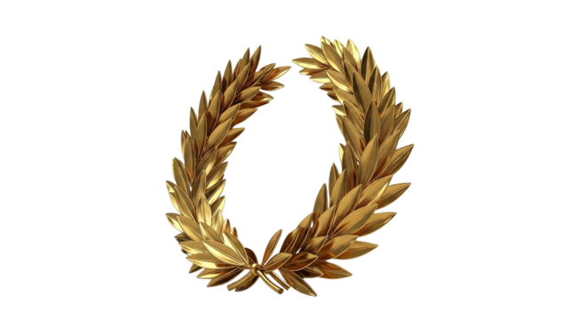 Golden wheat ears form a laurel wreath pattern with autumn leaves on a white background