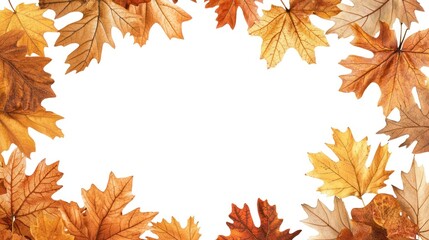 Autumn leaves frame