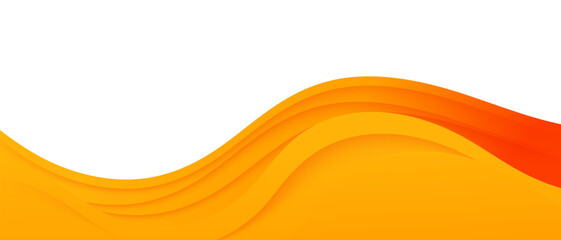 orange wave abstract background for business and banner design. vector illustration