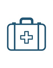 Obraz premium First aid kit, medical, help, white background, safety