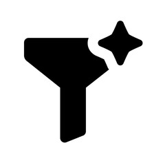 Filter icon. funnel, ai, settings, adjustment, control, analytics, process, diagram. Vector Icon Illustration