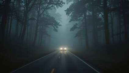 Fototapeta premium Winding forest road in serene landscape 2