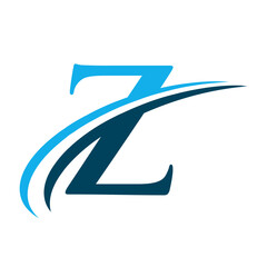 Letter Z  Logo with Swoosh Graphic