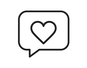 Simple heart speech bubble