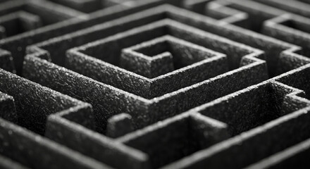 Intricate stone maze illustration navigational challenge and conceptual design